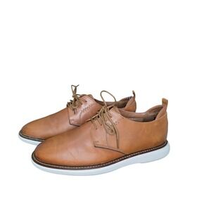 Clarks Brantin Low Mens 9 Brown Leather Derby Shoes Oxford Casual Comfort